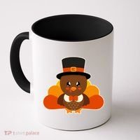 Cute Thanksgiving Turkey Little Boy Coffee Mug thumb 0