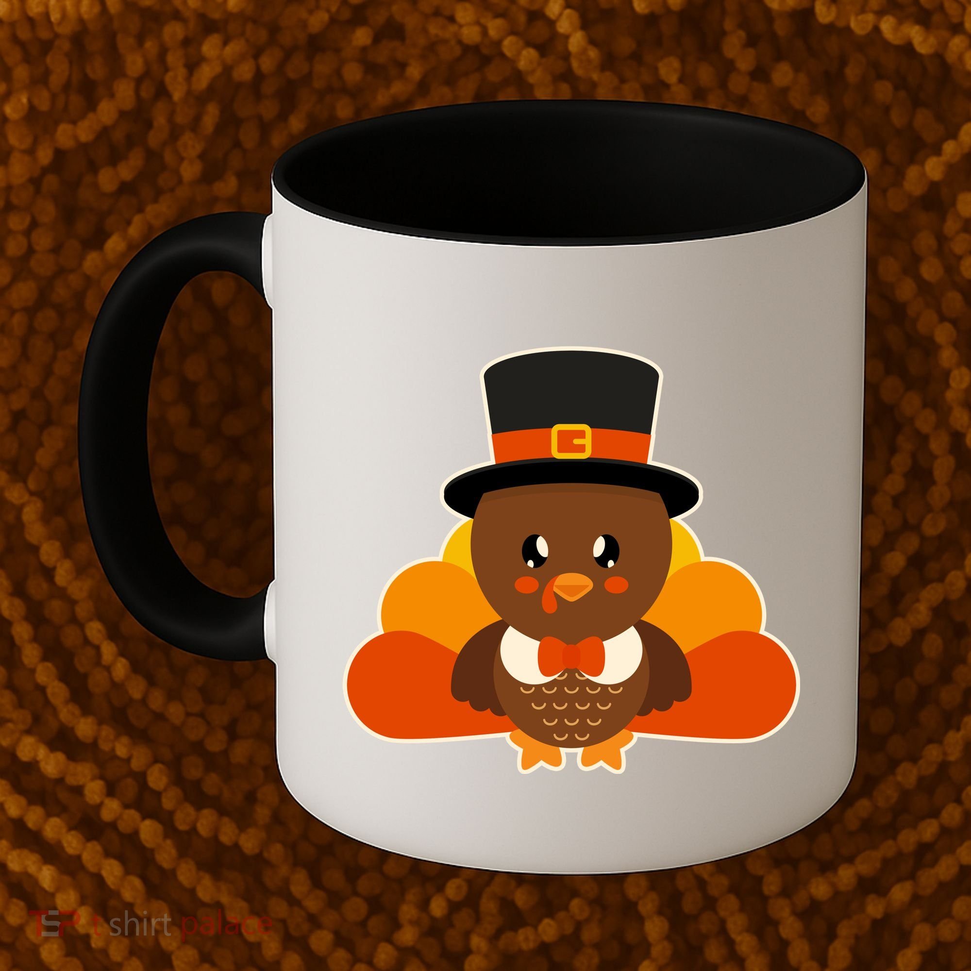 Cute Thanksgiving Turkey Little Boy Coffee Mug
