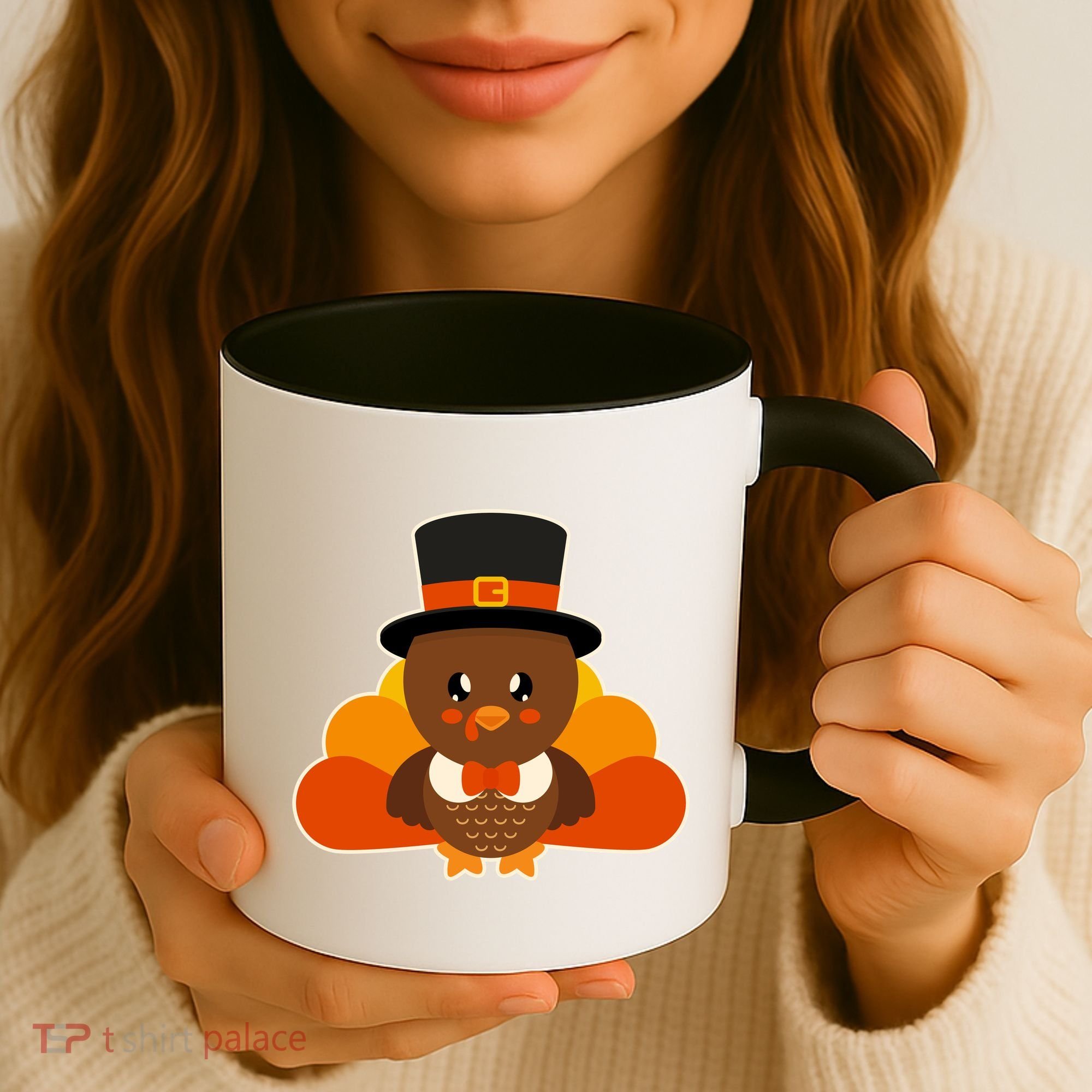 Cute Thanksgiving Turkey Little Boy Coffee Mug