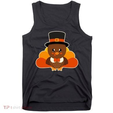 Cute Thanksgiving Turkey Little Boy Tank Top