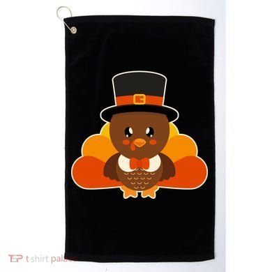 Cute Thanksgiving Turkey Little Boy Golf Towel
