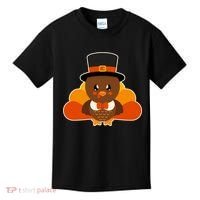 Cute Thanksgiving Turkey Little Boy Kids T-Shirt thumb 0
