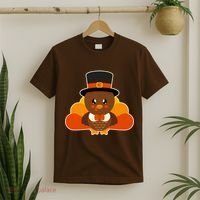 Cute Thanksgiving Turkey Little Boy T-Shirt thumb 2