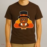 Cute Thanksgiving Turkey Little Boy T-Shirt thumb 3