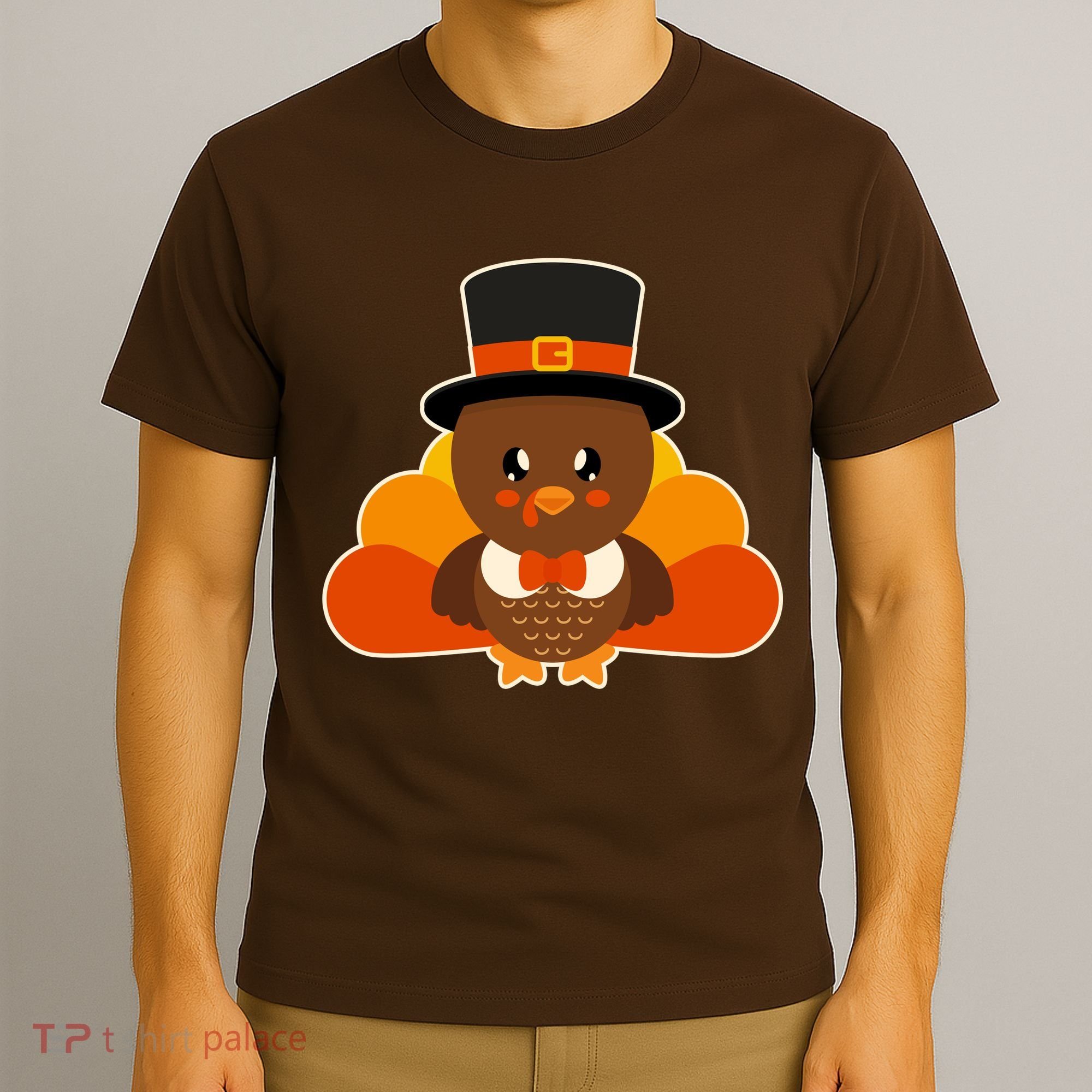 Cute Thanksgiving Turkey Little Boy T-Shirt