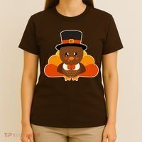 Cute Thanksgiving Turkey Little Boy T-Shirt thumb 4