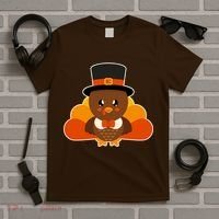 Cute Thanksgiving Turkey Little Boy T-Shirt thumb 5