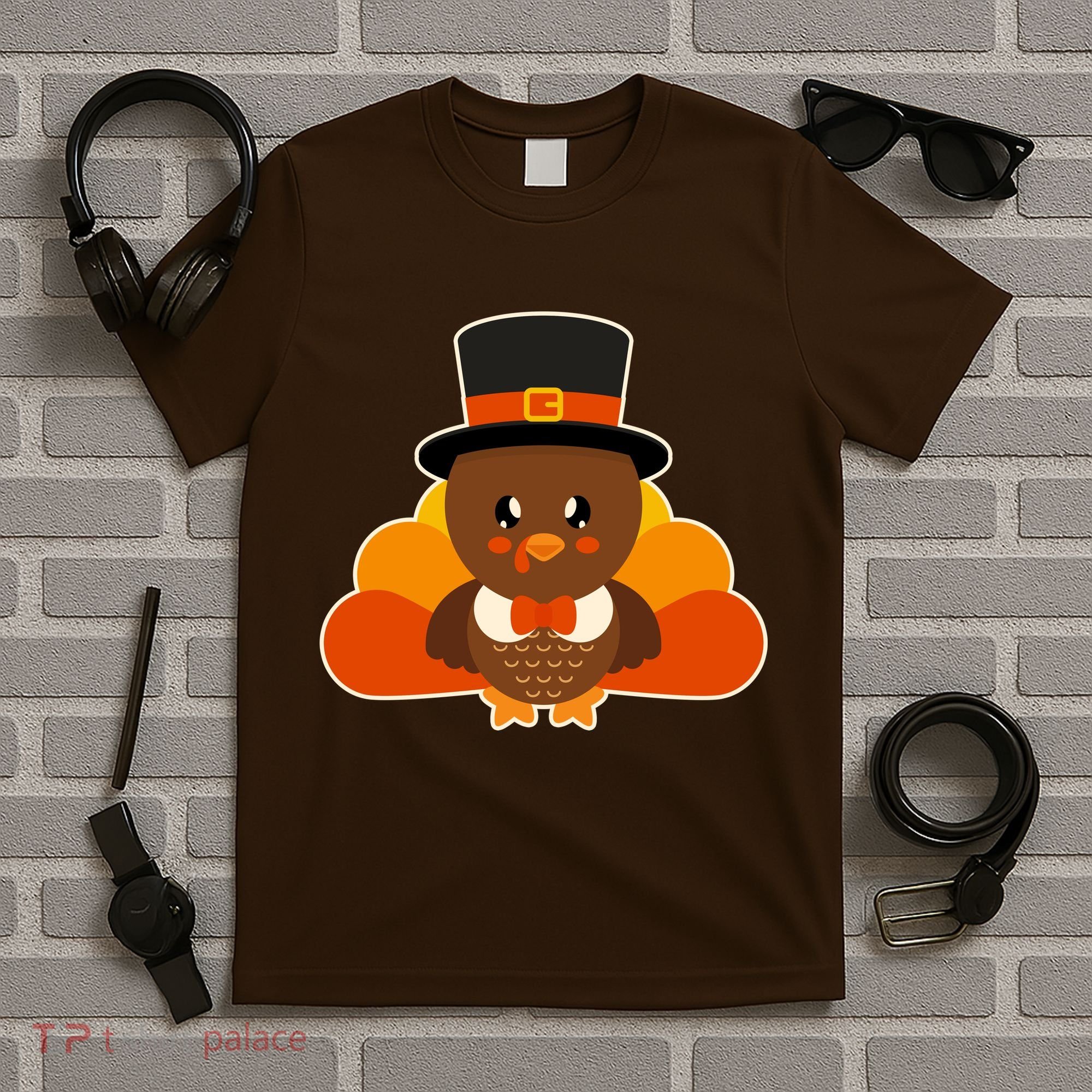 Cute Thanksgiving Turkey Little Boy T-Shirt