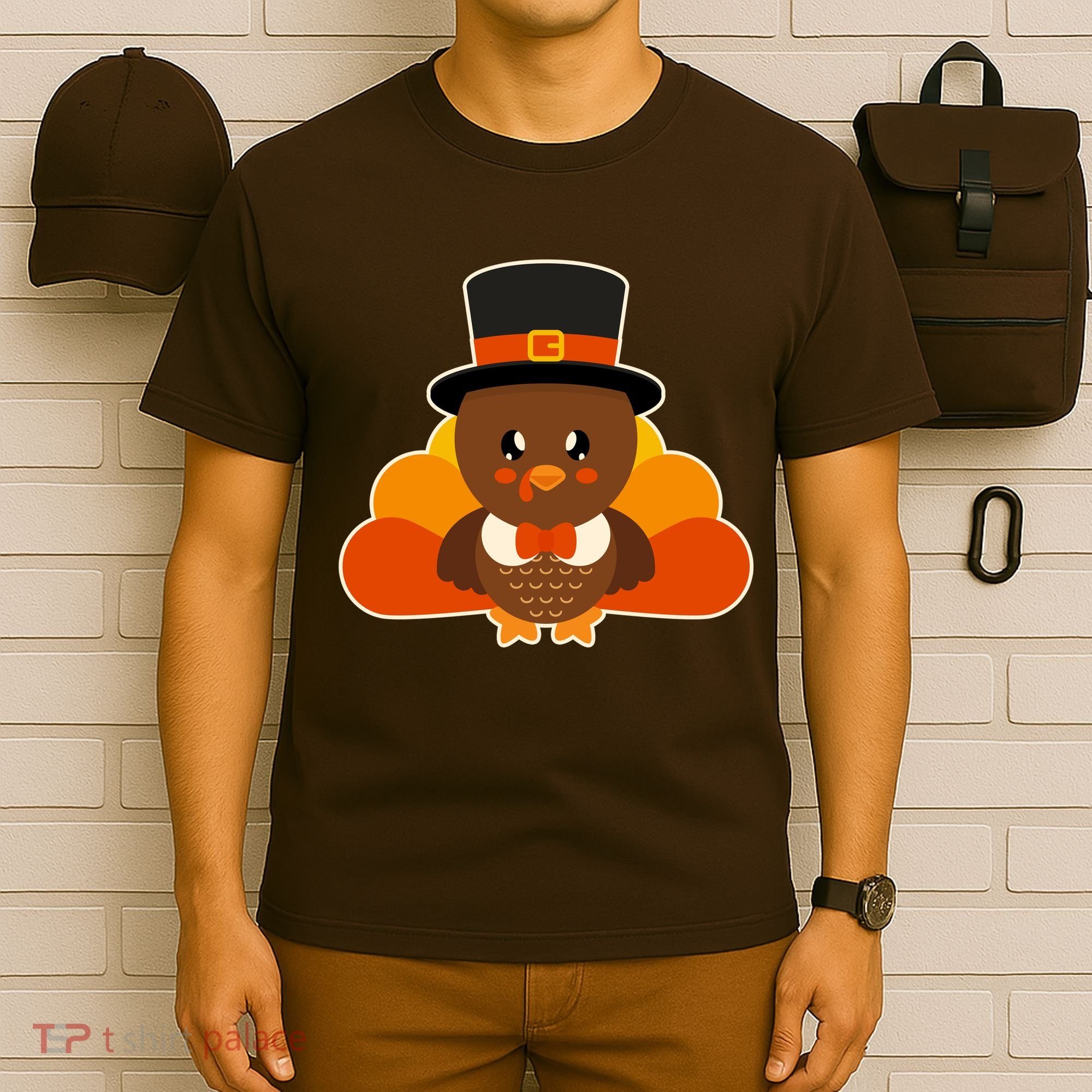 Cute Thanksgiving Turkey Little Boy T-Shirt