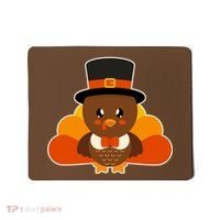 Cute Thanksgiving Turkey Little Boy Mousepad thumb 0