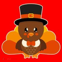 Cute Thanksgiving Turkey Little Boy Santa Hat thumb 1