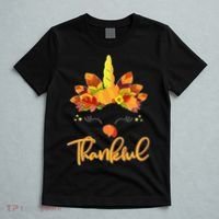 Cute Thanksgiving Unicorn Thankful Turkey T-Shirt thumb 5