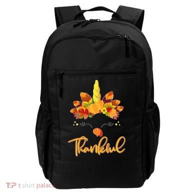 Cute Thanksgiving Unicorn Thankful Turkey Backpack