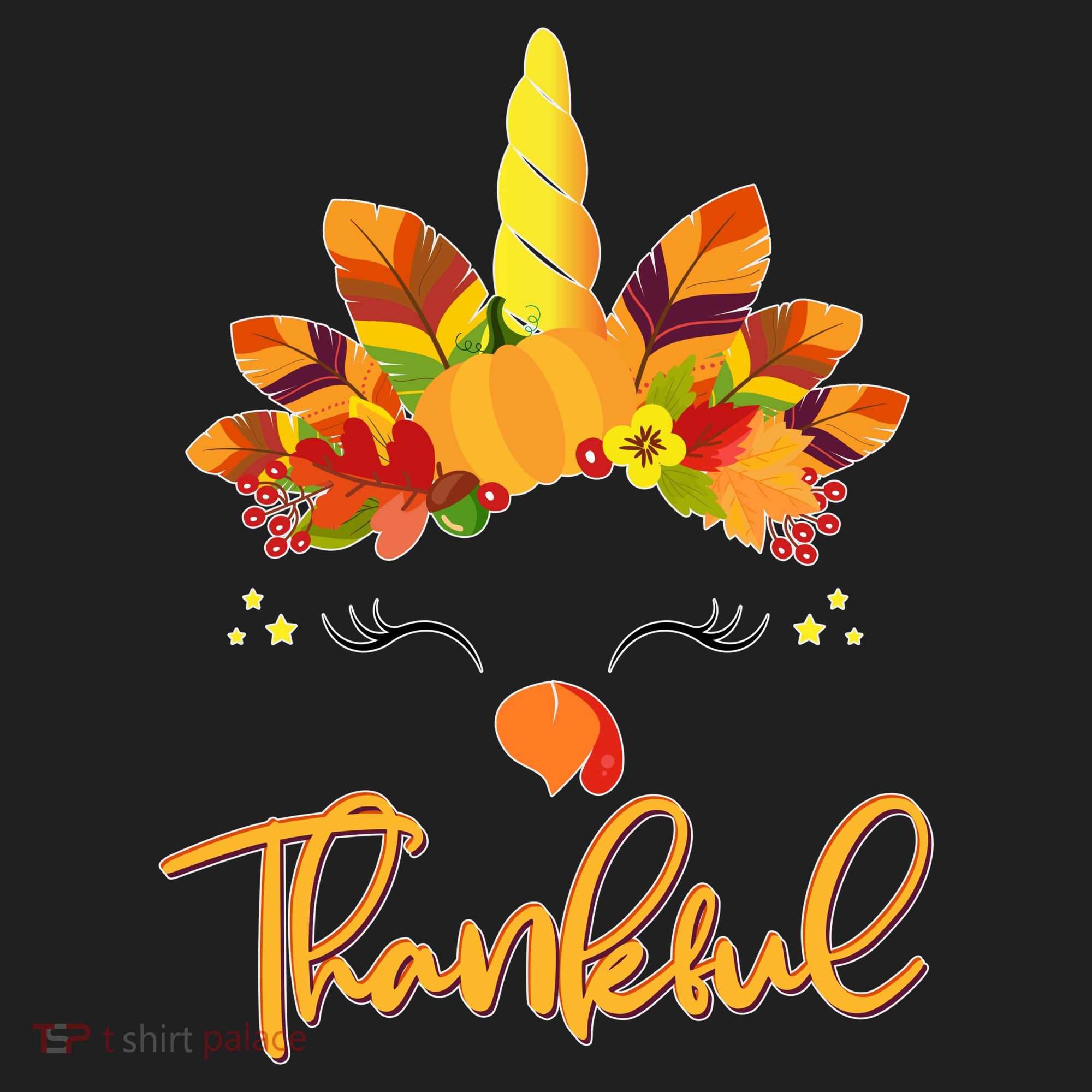 Cute Thanksgiving Unicorn Thankful Turkey Beanie