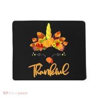 Cute Thanksgiving Unicorn Thankful Turkey Mousepad thumb 0