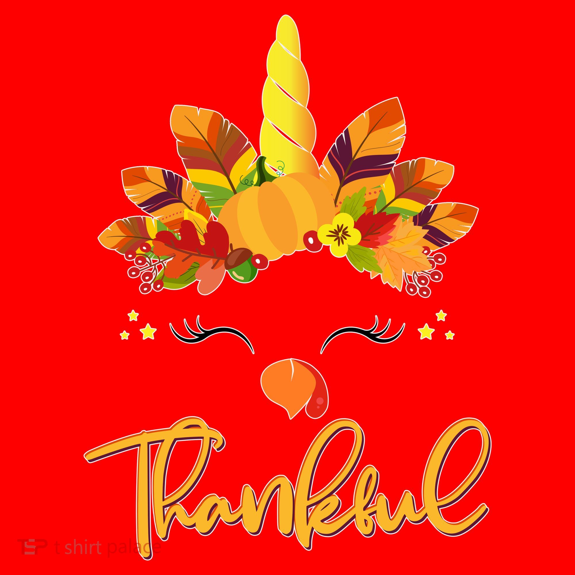 Cute Thanksgiving Unicorn Thankful Turkey Santa Hat