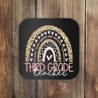 Cute Third Grade Teacher Inspiring Quote Coaster thumb 0