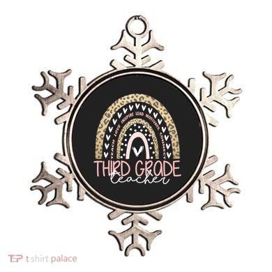 Cute Third Grade Teacher Inspiring Quote Ornament