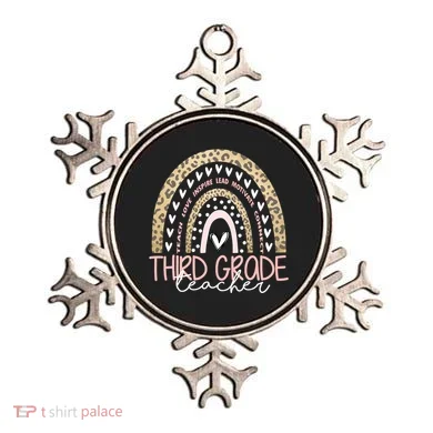 Cute Third Grade Teacher Inspiring Quote Ornament