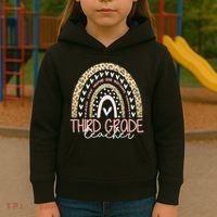 Cute Third Grade Teacher Inspiring Quote Kids Hoodie thumb 3