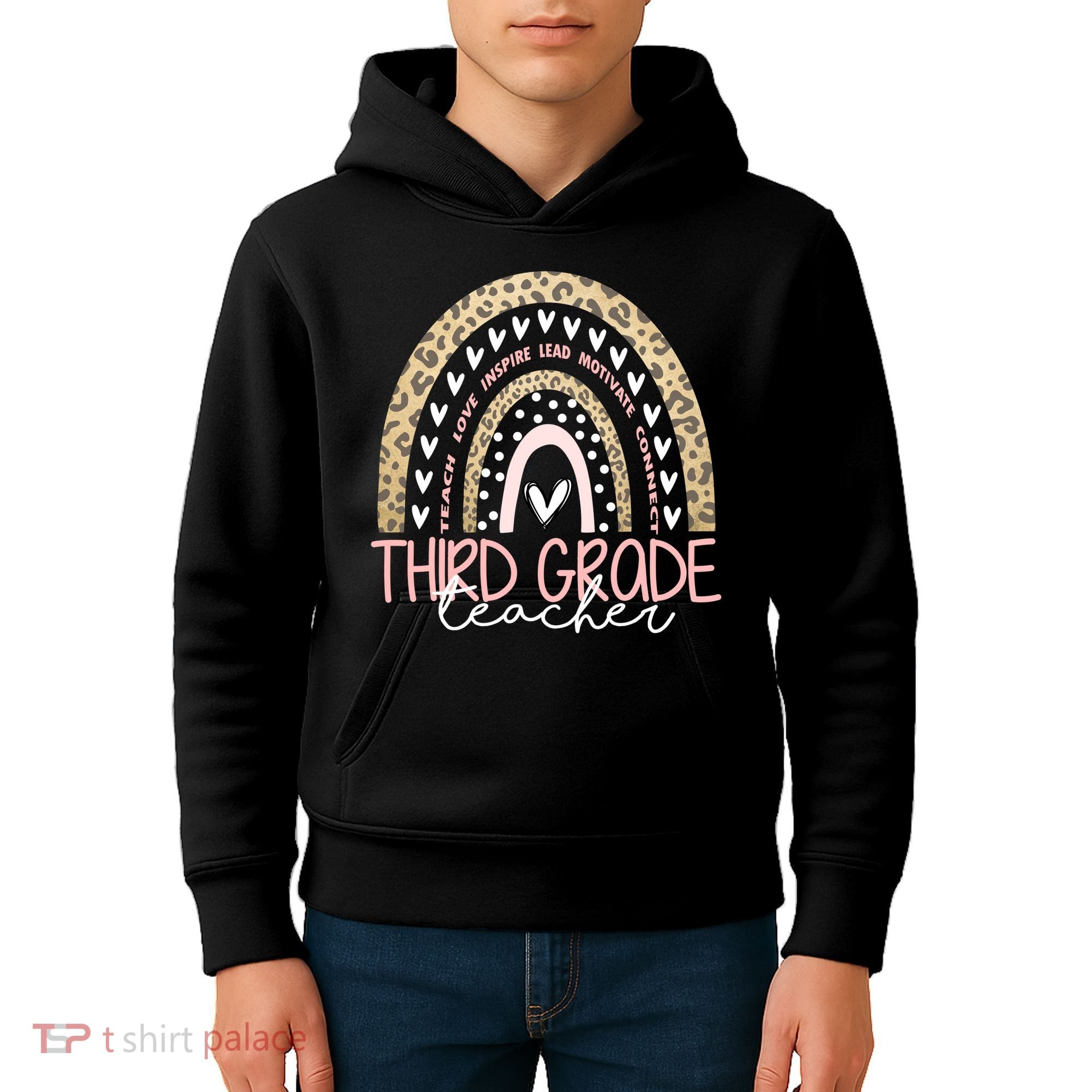 Cute Third Grade Teacher Inspiring Quote Kids Hoodie