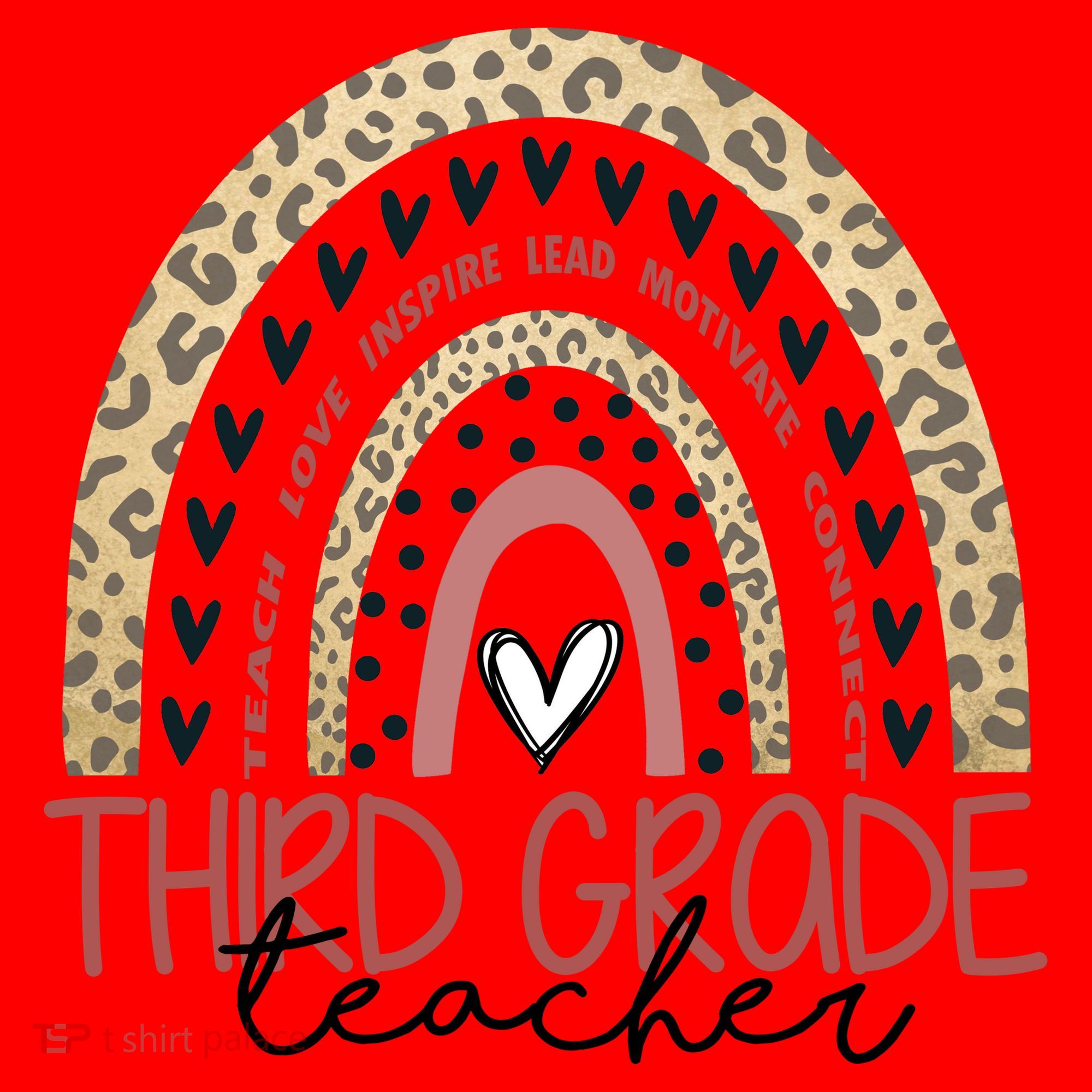 Cute Third Grade Teacher Inspiring Quote Santa Hat
