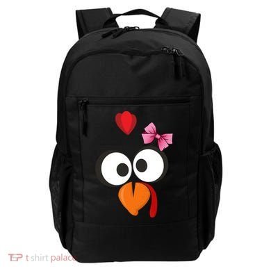 Cute Turkey Face Pink Bow Tie  Backpack