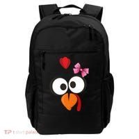 Cute Turkey Face Pink Bow Tie  Backpack thumb 0