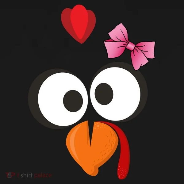 Cute Turkey Face Pink Bow Tie  Bucket Hat