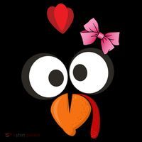Cute Turkey Face Pink Bow Tie  Toddler Hoodie thumb 2
