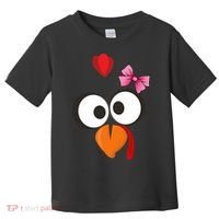 Cute Turkey Face Pink Bow Tie  Toddler T-Shirt thumb 0