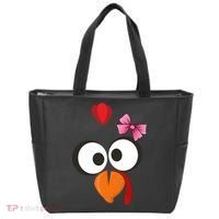 Cute Turkey Face Pink Bow Tie  Tote Bag thumb 0