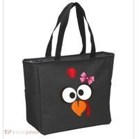 Cute Turkey Face Pink Bow Tie  Tote Bag thumb 2