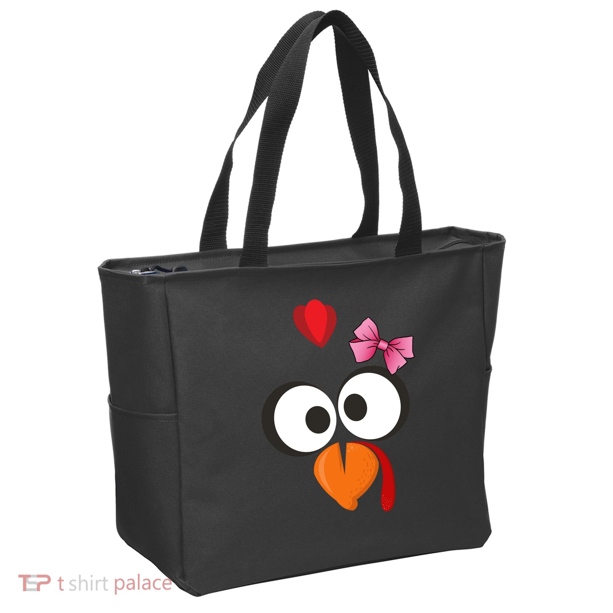 Cute Turkey Face Pink Bow Tie  Tote Bag