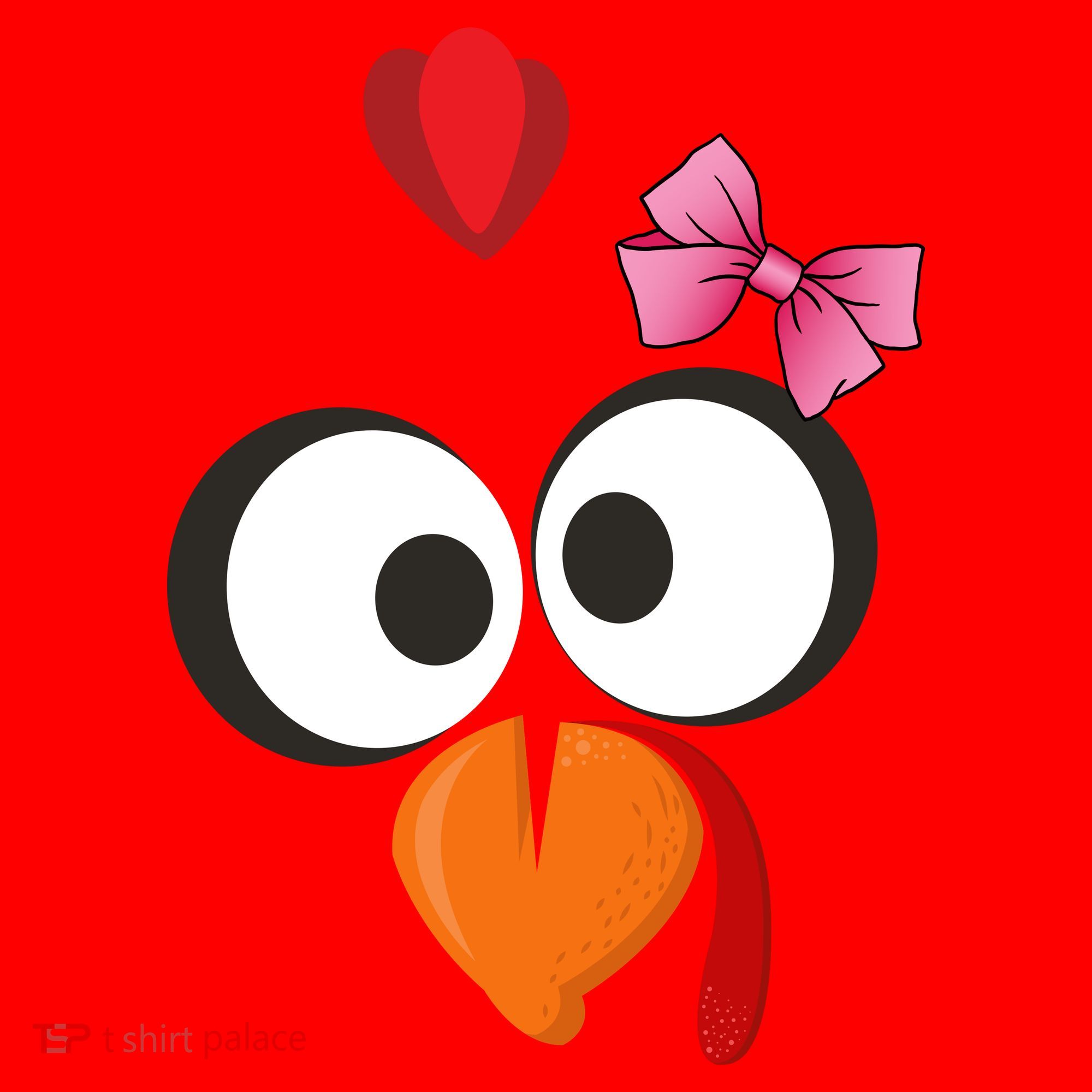 Cute Turkey Face Pink Bow Tie  Santa Hat