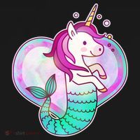 Cute Unicorn Mermaid Heart Backpack thumb 2