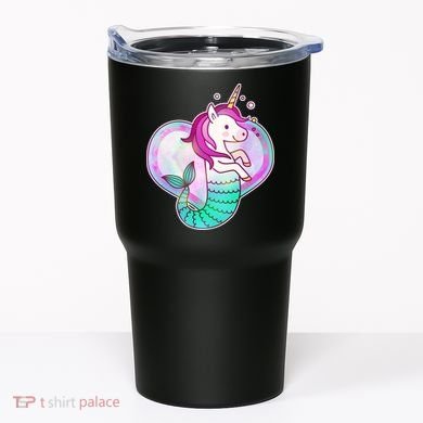 Cute Unicorn Mermaid Heart Tumbler