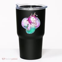 Cute Unicorn Mermaid Heart Tumbler thumb 0