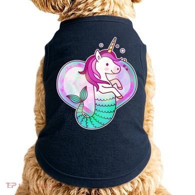 Cute Unicorn Mermaid Heart Doggie Tank