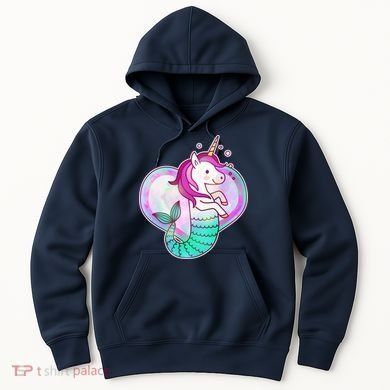 Cute Unicorn Mermaid Heart Hoodie