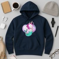 Cute Unicorn Mermaid Heart Hoodie thumb 3