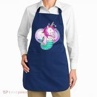 Cute Unicorn Mermaid Heart Apron thumb 2