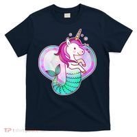 Cute Unicorn Mermaid Heart T-Shirt thumb 0