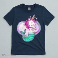 Cute Unicorn Mermaid Heart T-Shirt thumb 5