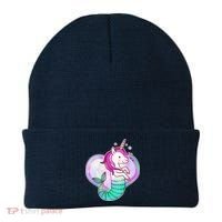 Cute Unicorn Mermaid Heart Beanie thumb 0