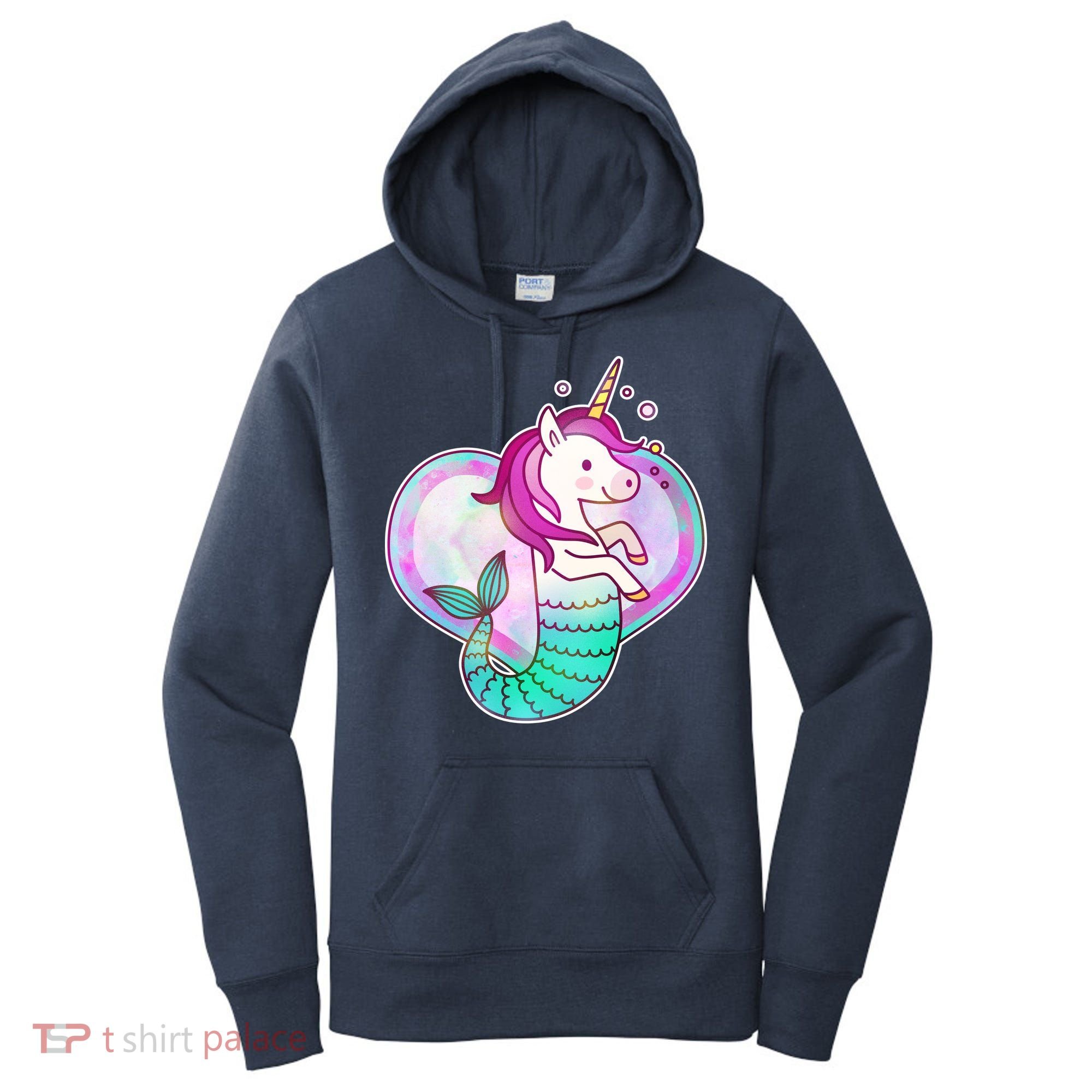 Cute Unicorn Mermaid Heart Women's Hoodie