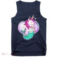 Cute Unicorn Mermaid Heart Tank Top thumb 0