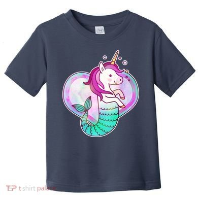 Cute Unicorn Mermaid Heart Toddler T-Shirt