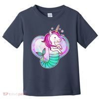 Cute Unicorn Mermaid Heart Toddler T-Shirt thumb 0