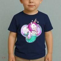 Cute Unicorn Mermaid Heart Toddler T-Shirt thumb 2